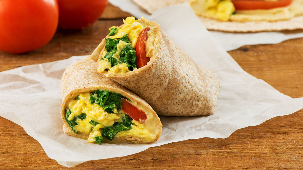 Healthy Kale & Egg Wrap Recipe