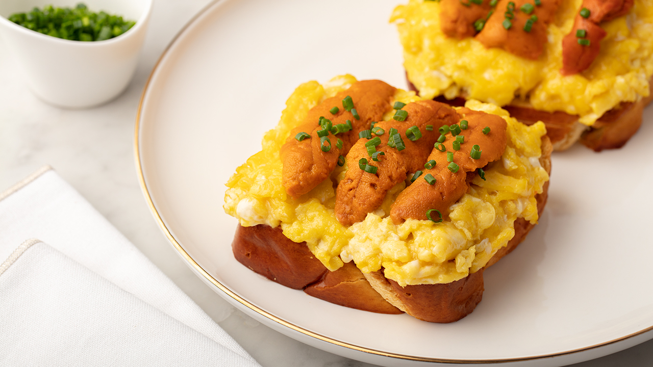 Scrambled Eggs with Sea Urchin on Toast | Get Cracking