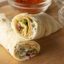 EGG TORTILLA ROLL with CORIANDER MINT MAYO